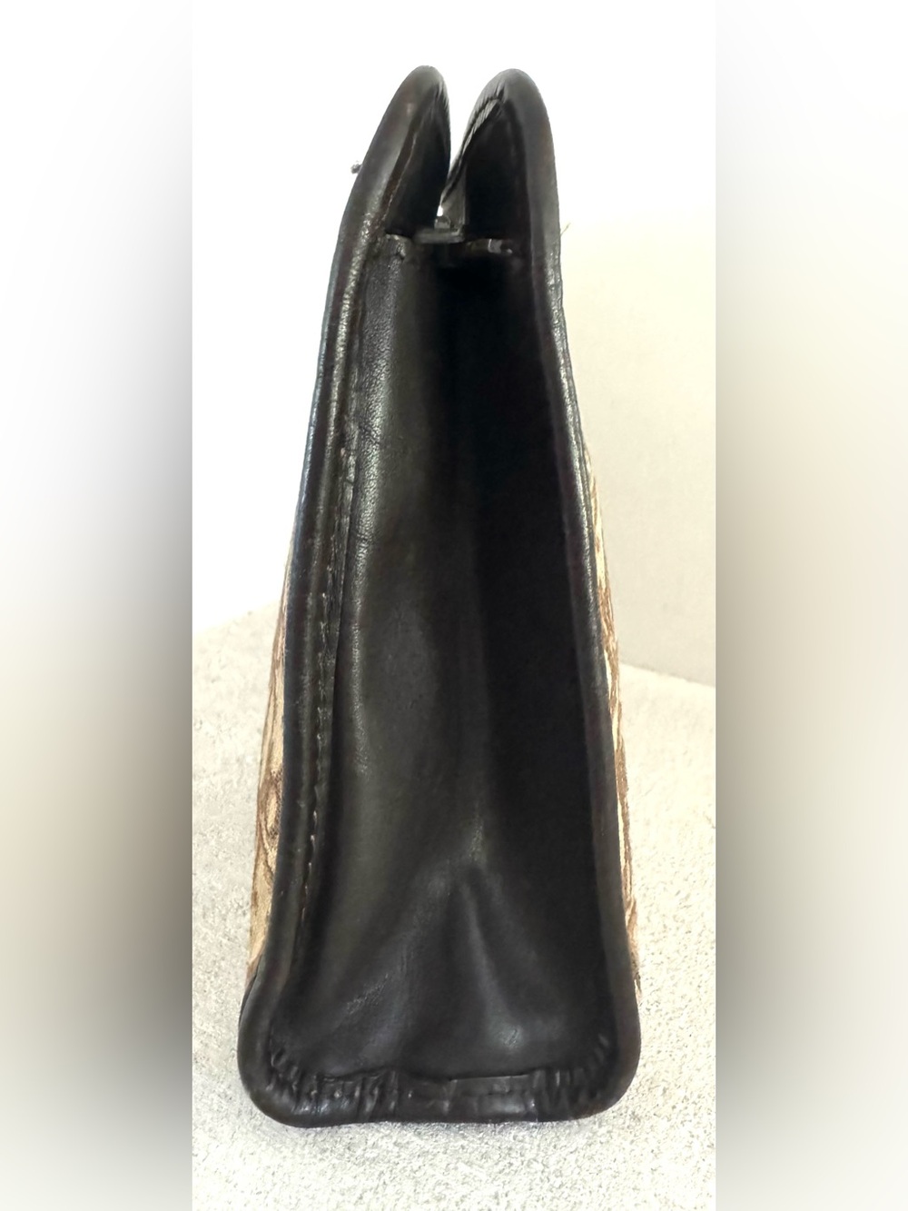 CHRISTIAN DIOR Vintage Trotter Oblique Brown Pouch Clutch Bag w/ COA + Chain - Picture 11 of 14